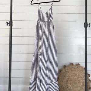 Antibes blanc 100% linen maxi dress size zero.
